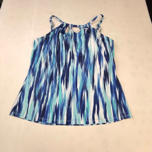 Ocean Avenue Swimwear Blue Turquoise Tankini Top - Picture 10 of 16